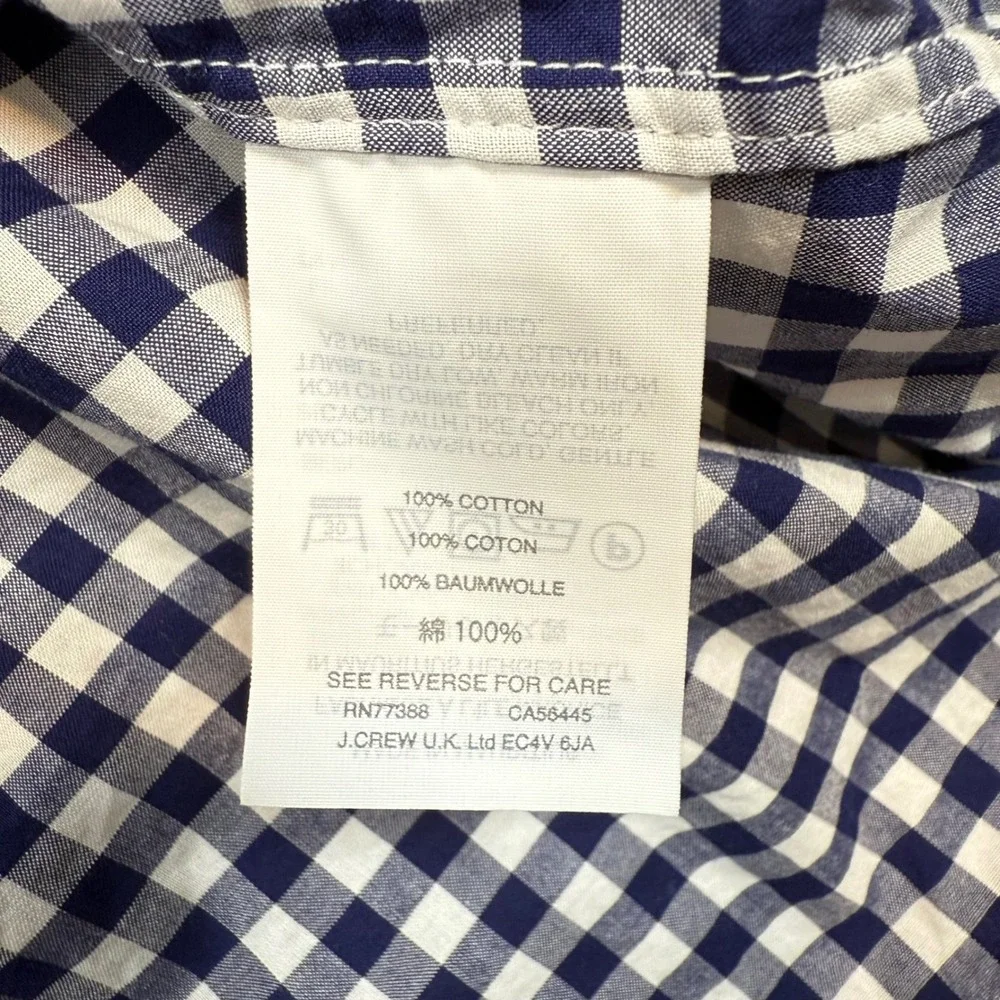 J.Crew Ludlow 120's 2-Ply XL Long Sleeve Gingham Checkered Button Down‎ Shirt